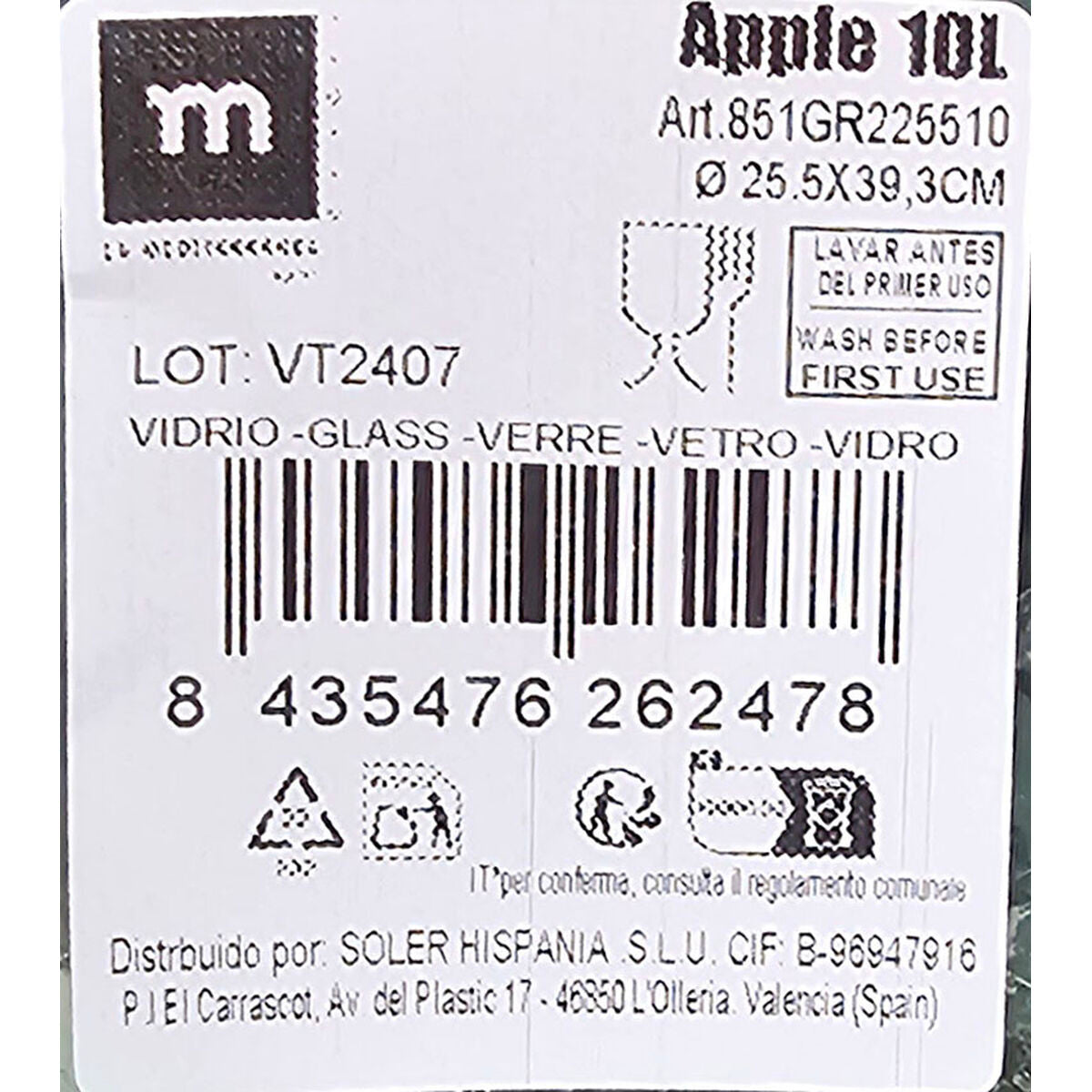 Caraffe La Mediterránea Apple 10 L (Refurbished B)