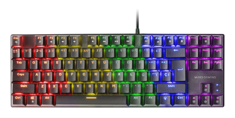 Mars Gaming MK80 Keyboard Gaming Mecanico - Tkl Compacto - Iluminacion RGB - Switches Antipolvo - Keys Imborra