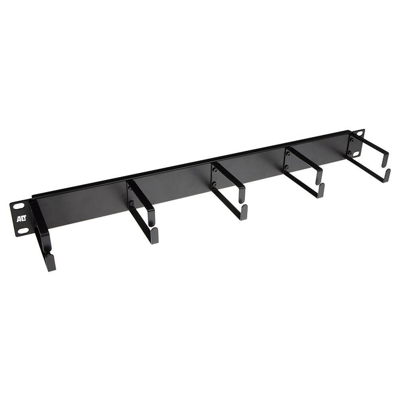 Cable Management Panel With 5 Metal D-rings 19 Inch 1U