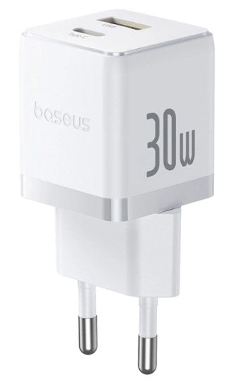 Baseus Charger Network Palm 30W USB-C USB-A - White