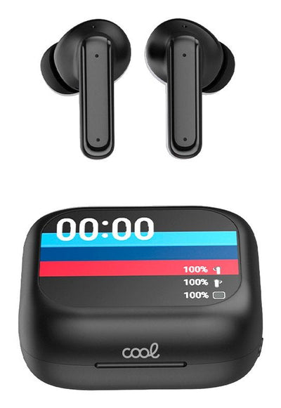 Cool Headphones Stereo Bluetooth Earbuds LCD Ambient Black — image 1