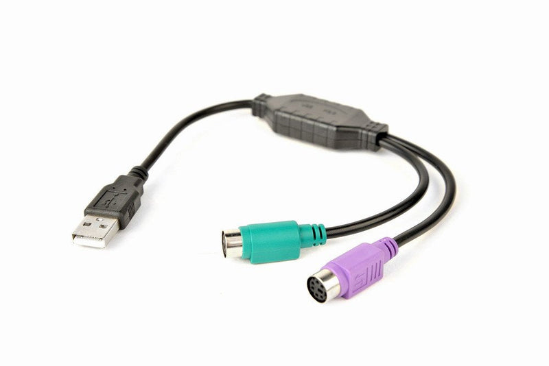Gembird Cable Convertidor USB a Ps/2, 0,30M Black