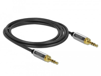 Delock Cable Jack 3,5MM 3 Pin Connector Male a Male With Adapter Roscado 2M — image 1