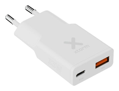 Xtorm Charger USB Travel/Wall 33W GO2 Slimline Type-c/USB White Output USB-C Pd/ 33W Output USB-A Quick Charge — image 1