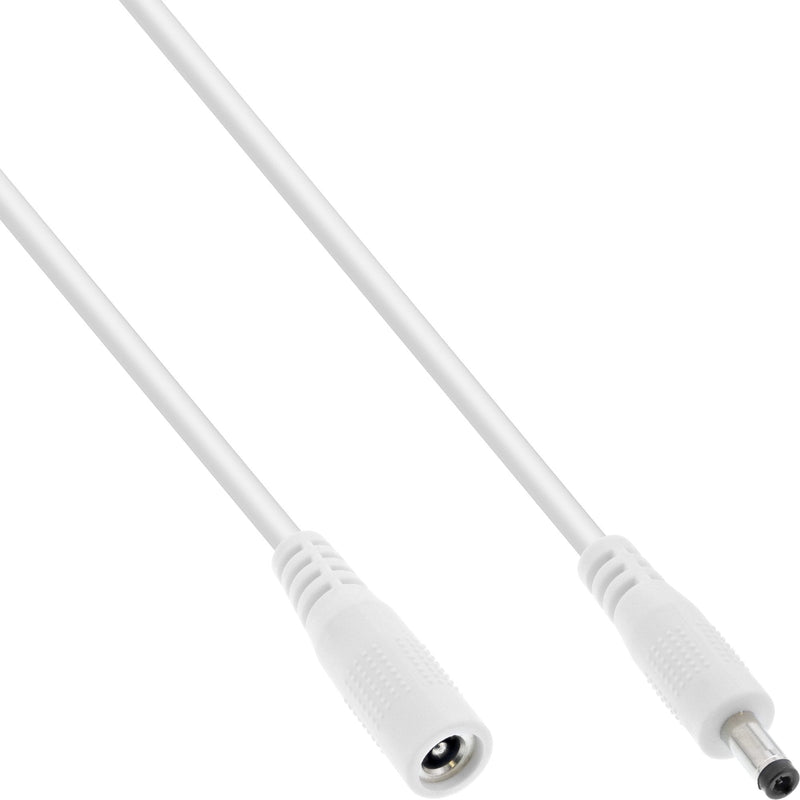 Inline Cable Extensión Cc , Plug Cc Male/Female 4,0X1,7MM, Awg 18, White 2M