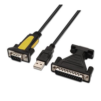 Aisens Converter USB a Serie - Type a Male a RS232 DB9/M DB25/M - 1.8M - Black — image 1