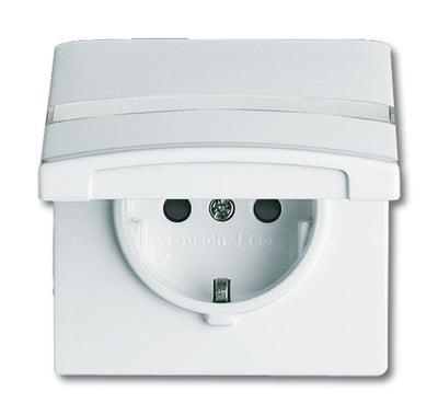 Busch Jaeger 20 EUGKBN-34-101 Socket Power M.klapp- Cover Allwetter IP44 White Alpino — image 1