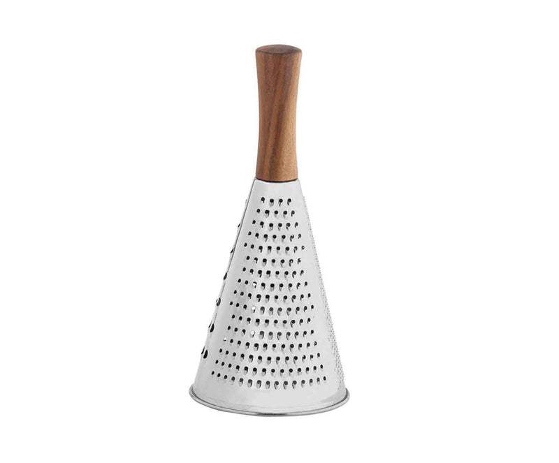 Andrea House Grater Inox/Acacia Ø10,5X24CM CC68027