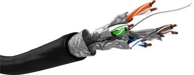 Goobay Network Cable Outdoor CAT.7 S/FTP Pimf Black 100 Metres 52768 — image 1