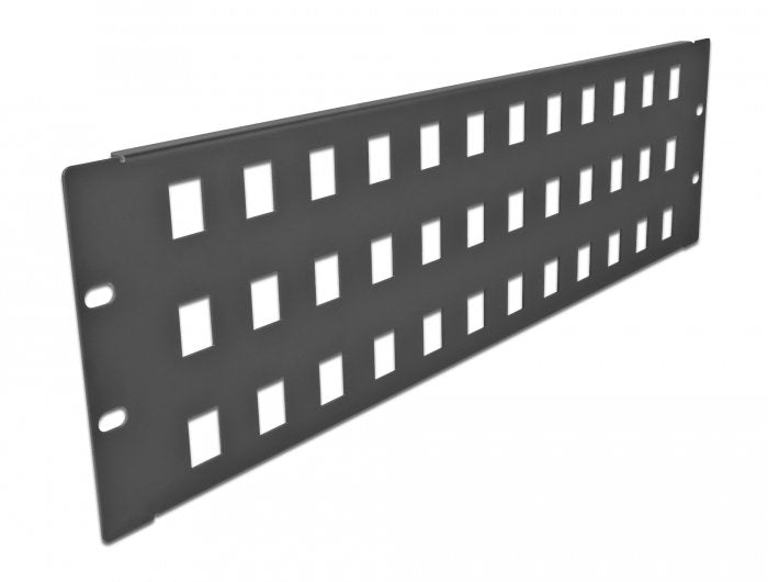 Delock 19 Keystone Patchpanel 48 Port 3 He Black