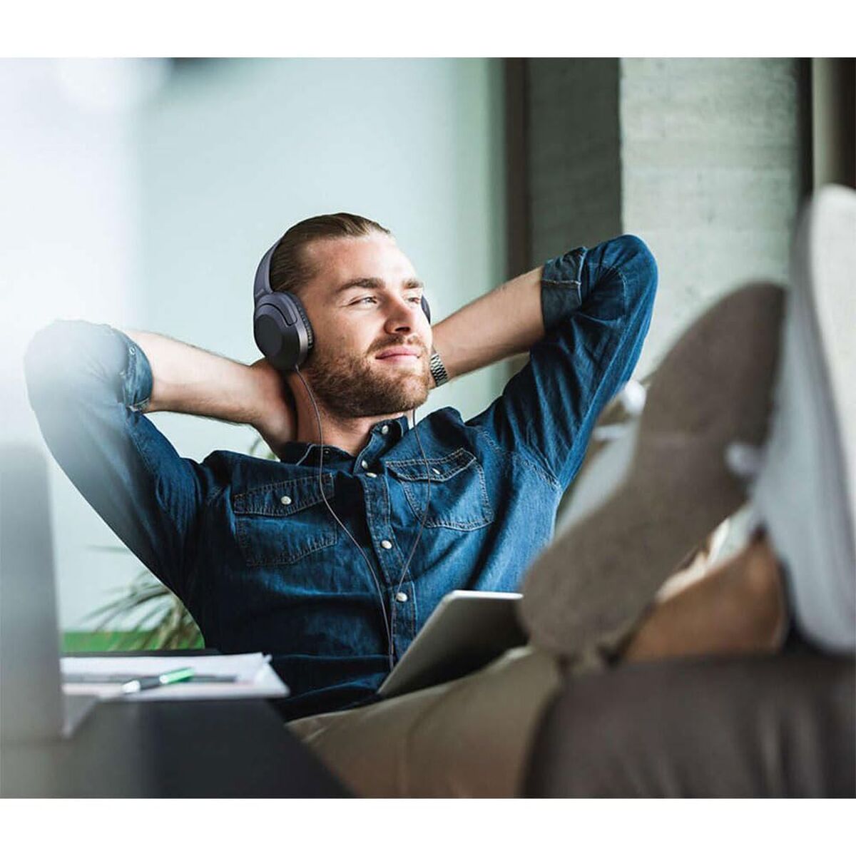 Headphones with Headband Philips Black (Refurbished A)