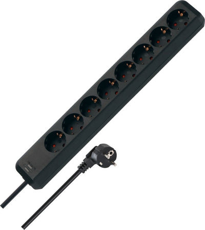 Brennenstuhl Eco-line Power Strip Plugs 8-VÍAS Black 5M H05 — image 1
