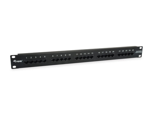 Equip Patchpanel 25x RJ45 CAT3 19 1HE ISDN Black — image 1