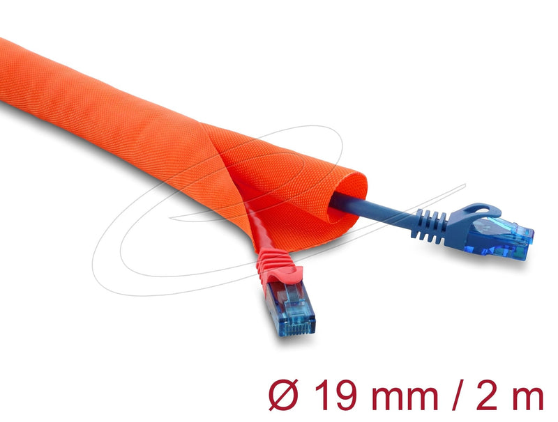 Delock Manguito Protector Cables Selbstschliessend 2M X 19MM Orange