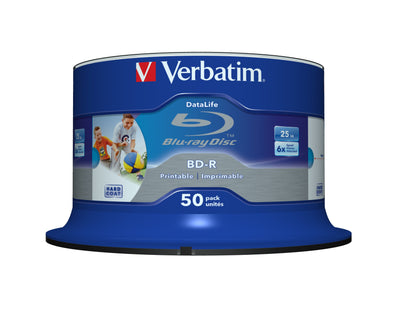 Verbatim Bobina Bd-r Datalife Sl 6X 25GB Ijp 50 Pack Spindel — image 1