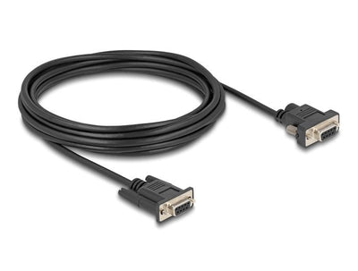 Delock 88219 Cable Serie RS-232 D-SUB9 Female To D-SUB9 Female Connection Power Pin 9 5M — image 1