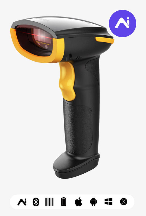 Inateck BCST-21-AI Reader Codes Barcodes Laptop 1D Laser Black Yellow — image 1