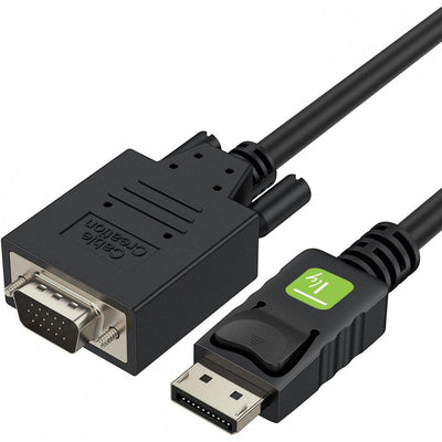 Techly 1.8M VGA/DisplayPort 1,8M VGA (d-sub) Black — image 1