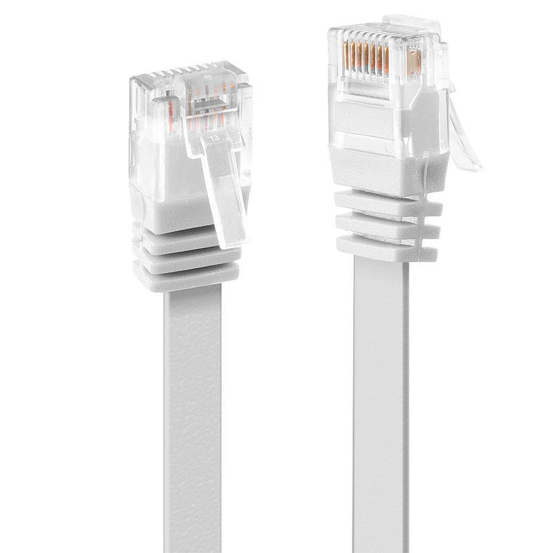 Lindy 5M CAT.6 Network Cable White CAT.6 (Lindy U/UTP Flat Patchcord CAT.6. Cu. White. 5.0M)