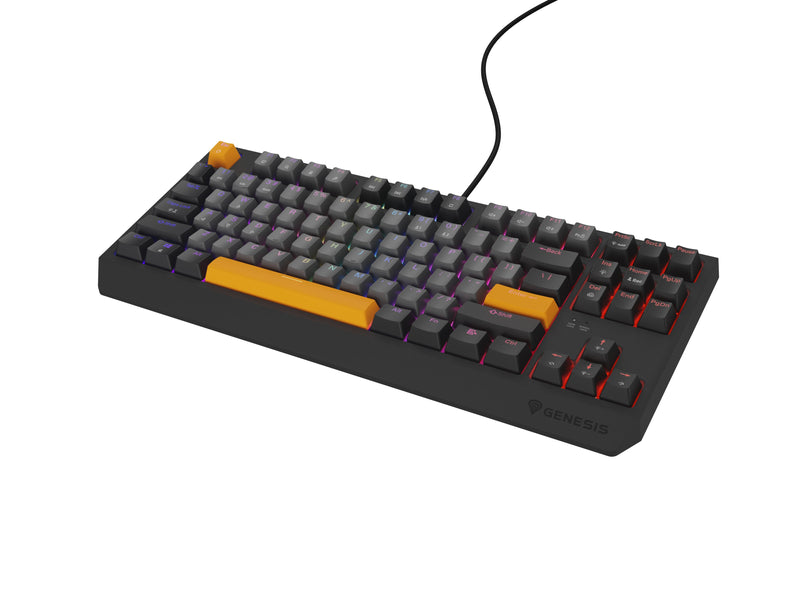Genesis Thor 230 Tkl Keyboard Set USB + RF Wireless + Bluetooth QWERTY Black Grey Orange