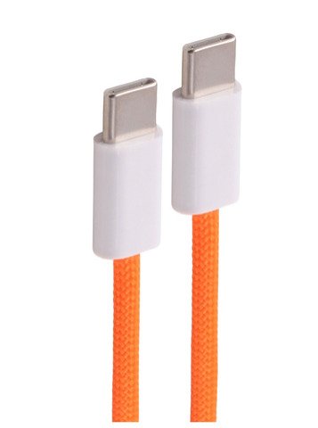 Shiverpeaks USB-C Cable Charging 2.0, 60W, Orange, Textil, 1,5M
