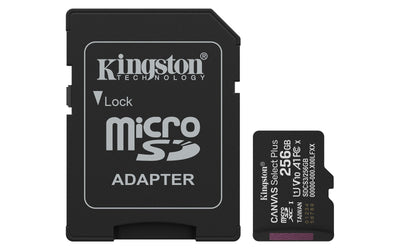 Kingston microSD 256GB Microsdxc Canvas Select Plus GEN3 150MB/S A1 Includes Adapter Sd) — image 1