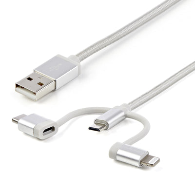 StarTech Cable Lightning USB a Lightning, USB-C And Micro USB Iphone Ipad And Tablet — image 1