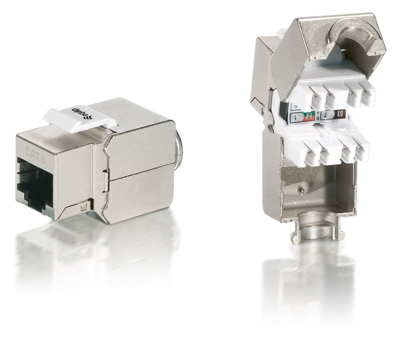 Kit 8 Units Connector Female RJ45 FTP CAT.6 Panel Keystone