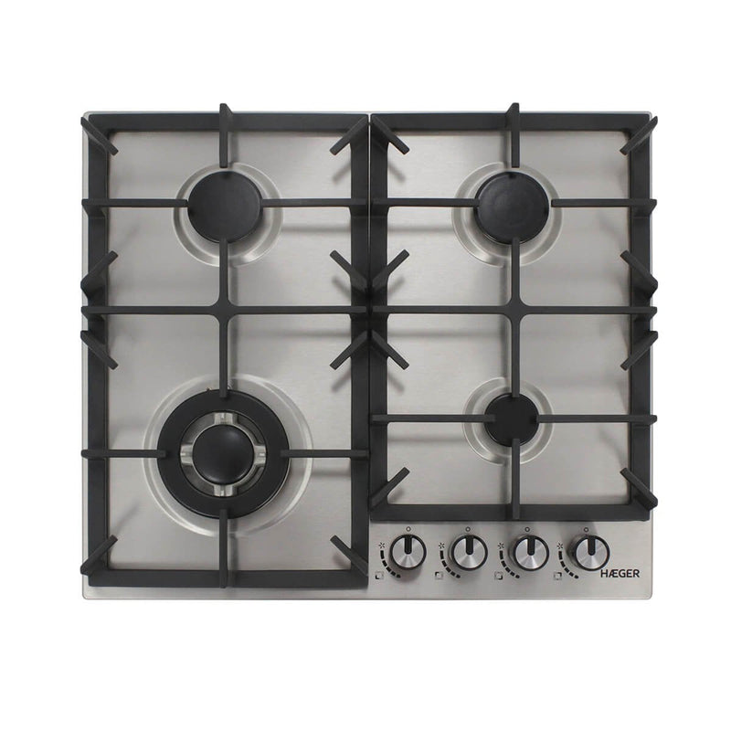 Haeger PG-4GI.005A Hobs Steel Inoxidable Integrado 60CM Encimera Gas 4 Zona(s)