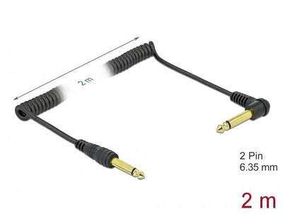 Delock Cable Audio Espiral 6,35MM 2M Black — image 1