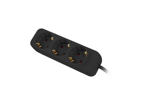 Lanberg Power Strip 3 Sockets Schuko Black 1.5M — image 1