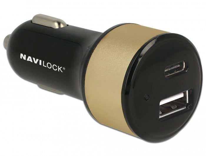 Navilock Kfz Adapter Charging 1 X USB Type-c + 1 X USB Type a