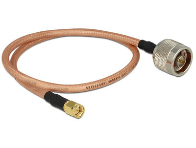 Delock Cable Antenna N Male Sma Male RG-142 400MM Low Loss — image 1