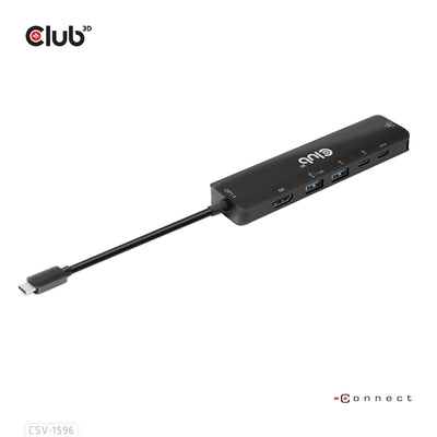 CLUB3D USB-6-IN1-HUB USB-C HDMI/2x USB/2x USB-C/RJ45 100W Retail — image 1
