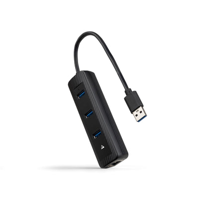 Nanocable Hub USB 3.0 10.16.4604 3x USB 1x RJ45 Black — image 1
