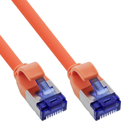 Inline® Network Cable Slim, CAT.6A, S/FTP, Tpe (lszh) Flexible, PoE, Orange, 15M — image 1