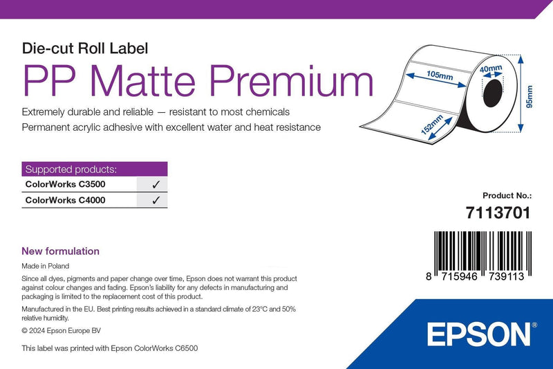 Epson Label 7113701 Printer Self-adhesive