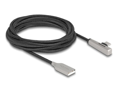 Delock 80768 USB Cable 2.0 Tipo-a Male a USB Type-c™ Male Acodado With LED And Charging Fast 60W 3M — image 1