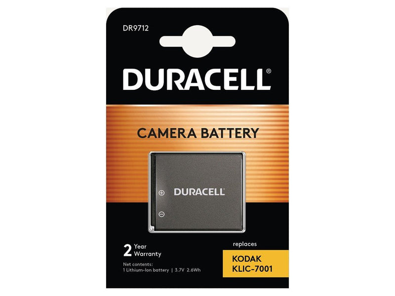 Duracell Digital Camera Battery 3.7V 700MAH Replaces Kodak KLIC-7001 DR9712