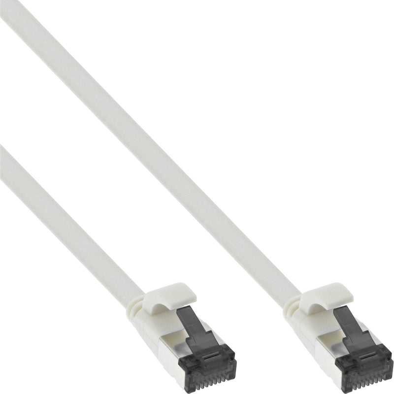 Inline Network Cable Flat , U/FTP, CAT.8.1, Tpe Libre Halógenos, White 0,5M