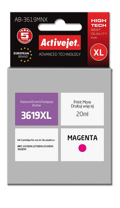 Activejet Ink AB-3619MNX (reemplazo Brother LC3619M - Supreme - 20ML - Magenta — image 1