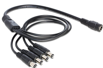 Delock Cable DC Splitter 5.5 X 2.1MM 1 X Female 4 X Male — image 1