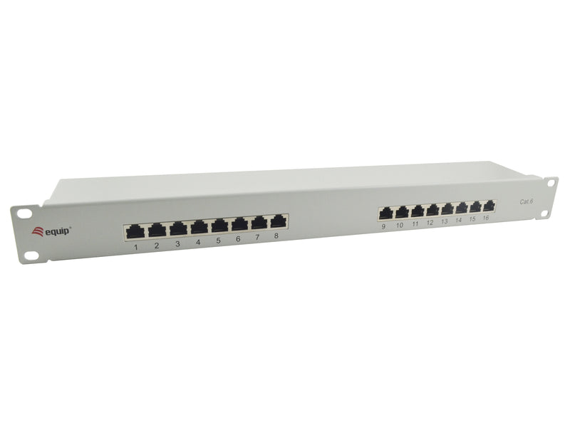 Equip Patchpanel 16x RJ45 CAT.6 19 1HE Grey