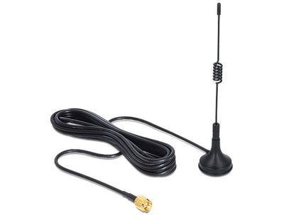 Delock Ism 433MHZ Antenna Sma 3 dBi Omnidirectional With Magnetical Stand Fixed Black — image 1