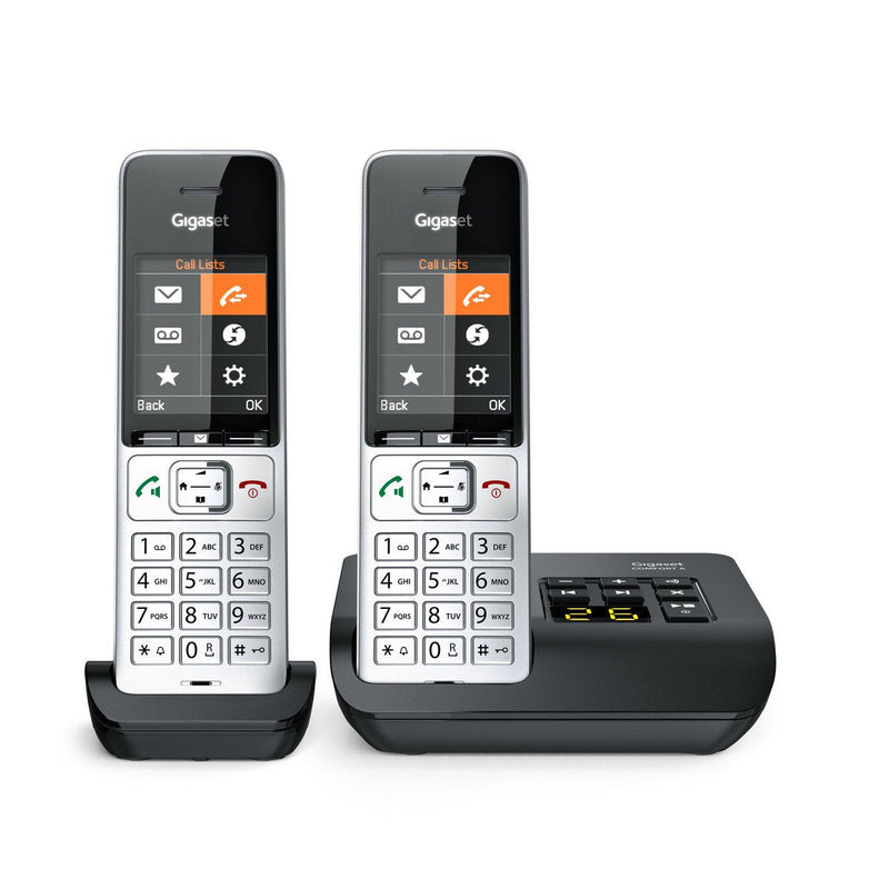 Gigaset Comfort 500A Duo Phone Dect/Analógico Identificador Llamadas Black Silver