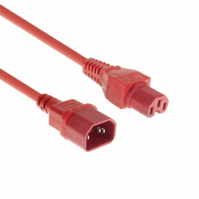 Powercord C14 - C15 Red 3M — image 1