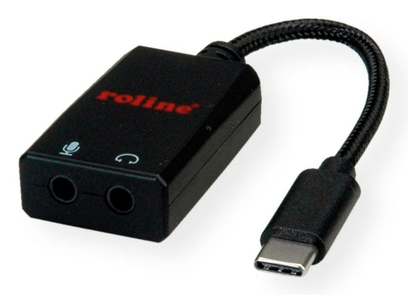 Roline Adapter USB Type-c - 2X 3,5MM Audio, M H, 0,13M
