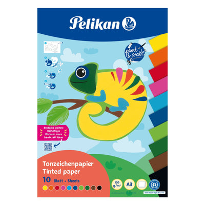 Pelikan Tonpapier Block A3,10 Hojas In 10 Colours Blue Eng. — image 1