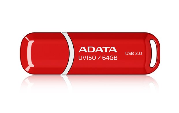 ADATA 64GB Dashdrive UV150 Unit Flash USB Type a 3.2 Gen 1 (3.1 Gen 1) Red