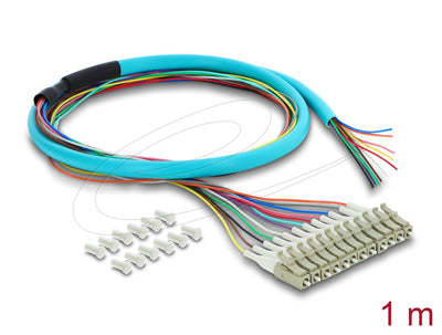 Delock Lwl Pigtail Fanout Cable 12 X Lc-upc Simplex Connector Male a 12 X Offenes Extremo Cable 1M — image 1